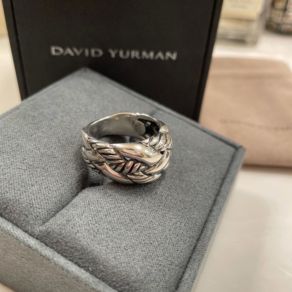 🚨 David Yurman Woven Cable Dome Band Ring, 9